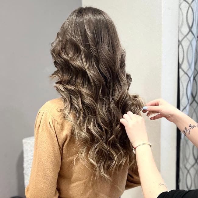 Balayage castano naturale